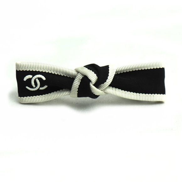 CHANEL Accessories - CHANEL Black Logo Barette